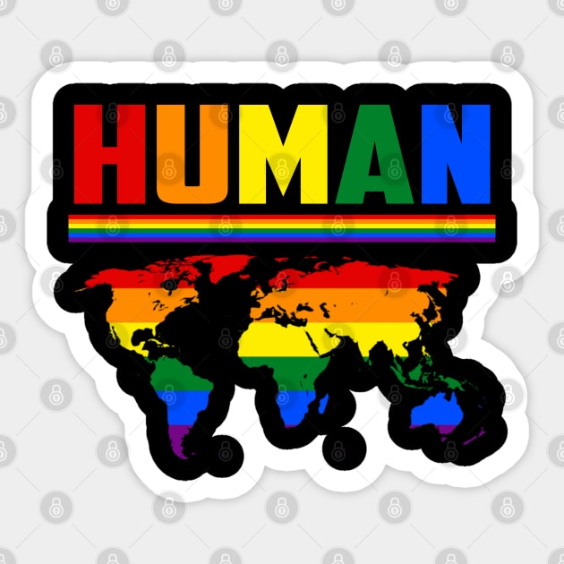 Human Rights Day and Gay Pride Day LGBT Sticker by Ray E Scruggs